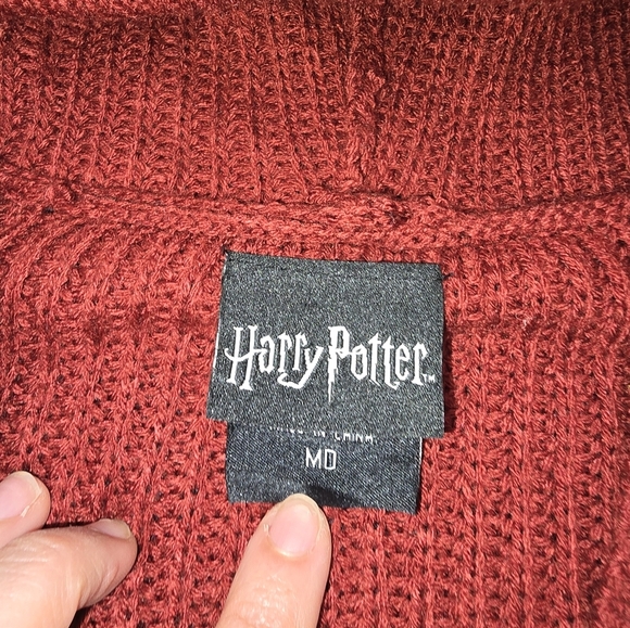 Harry Potter Gryffindor Hooded Pullover Knit Sweater Women's Size Medium - Picture 8 of 13